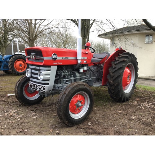 369 - Massey Ferguson 135 Multi-Power tractor. 1965. Bodywork and mechanics restored, fitted with new Good... 