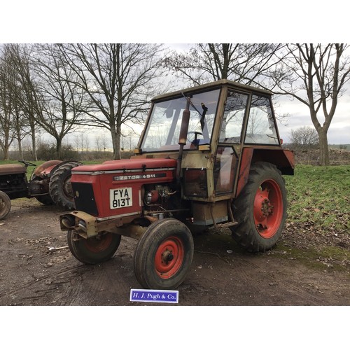 378 - Zetor 4911 tractor. 1978. Runs. Reg FYA813T. V5