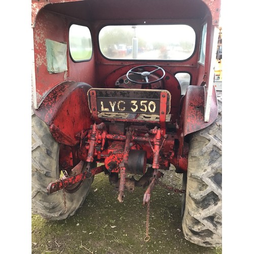 368 - David Brown Cropmaster petrol/TVO tractor. Somerset tractor, was running a year ago. Reg LYC 350. Wi... 
