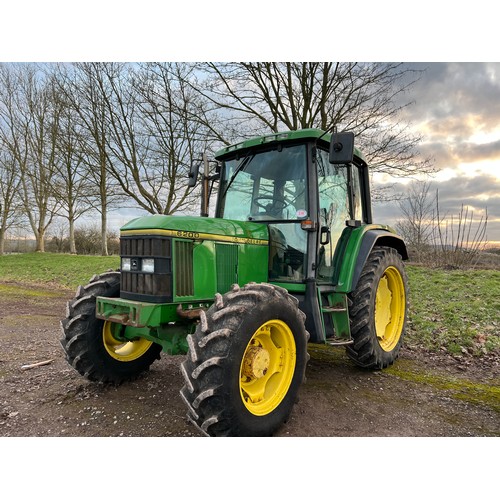 374 - John Deere 6200 4WD tractor. 1996. Keys in office