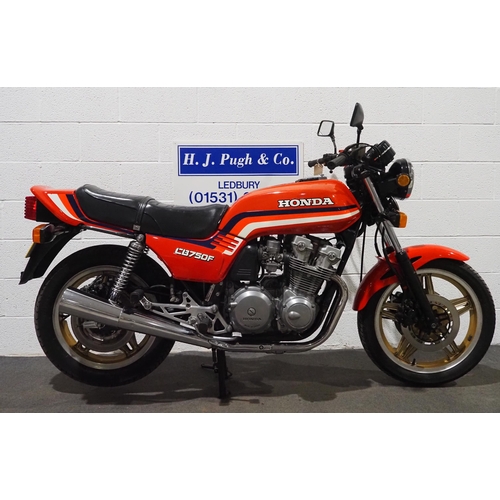 847 - Honda CB750F motorcycle. 1984. 750cc.
Frame No. RC042401124.
Engine No. RC04E2401799.
Runs and rides... 