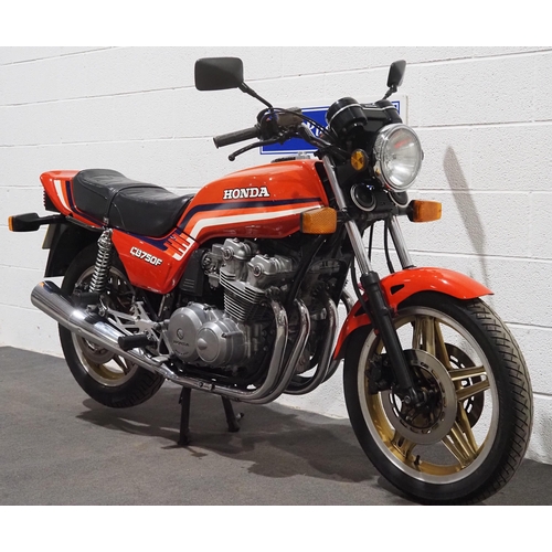 847 - Honda CB750F motorcycle. 1984. 750cc.
Frame No. RC042401124.
Engine No. RC04E2401799.
Runs and rides... 