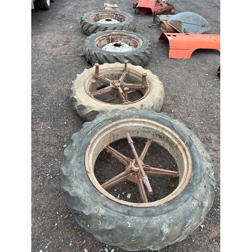 80 - Complete dual wheel kit 12.4x32 Goodyear tyres. To fit International 74, 84 and 85 series tractors