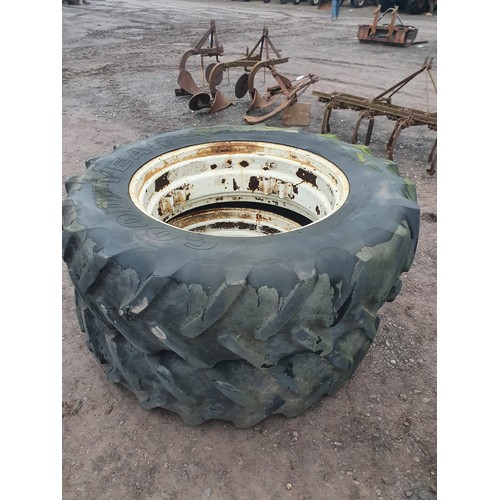 219 - Ford/ New Holland rear wheels and Goodyear tyres 16.9/38