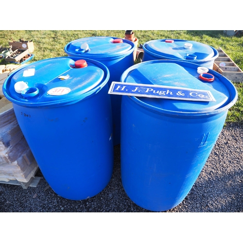 371 - Blue 25L poly drums - 4