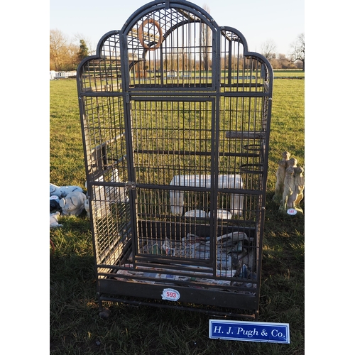 593 - Parrot cage 75”x40”x32”