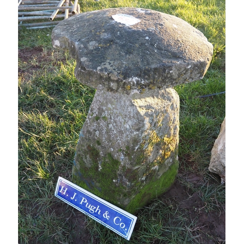 632 - Staddle stone and top