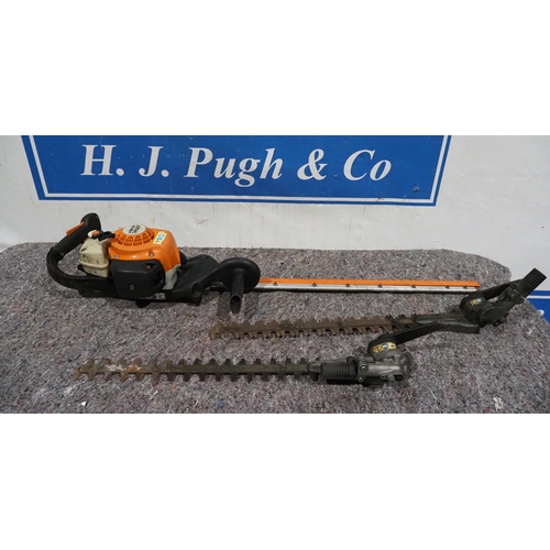 645 - Stihl HS86R hedge trimmer and 2 attachments