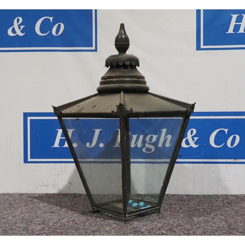 668 - Large Victorian copper and glass lantern