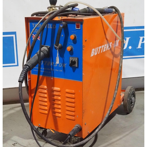 672 - Butters UK Top Well 201 mig welder, working order