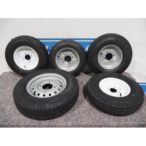 704 - Assorted trailer wheels - 5