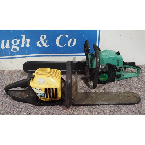 754 - McCulloch petrol hedgecutter and petrol chainsaw