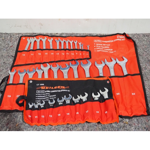 824 - 2 Sets of spanners, 25 piece and 10 piece