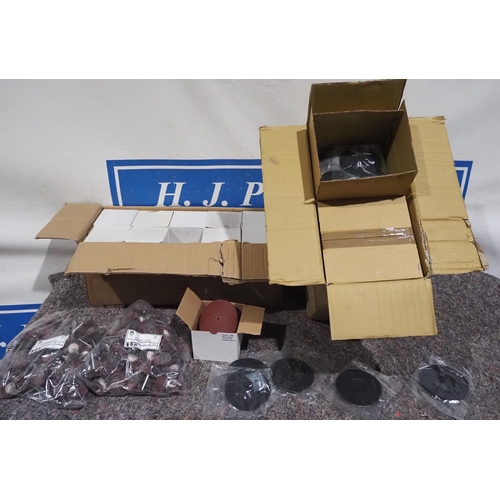 1275 - Large quantity of assorted sanding discs, flap wheels and sanding disc holders