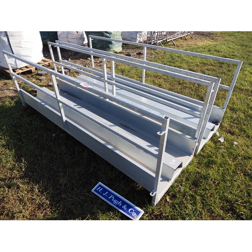 1086 - Galvanised walk in feeders 8ft - 2