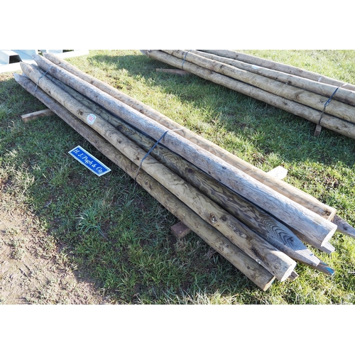 1087 - Pointed poles 12ft - 10