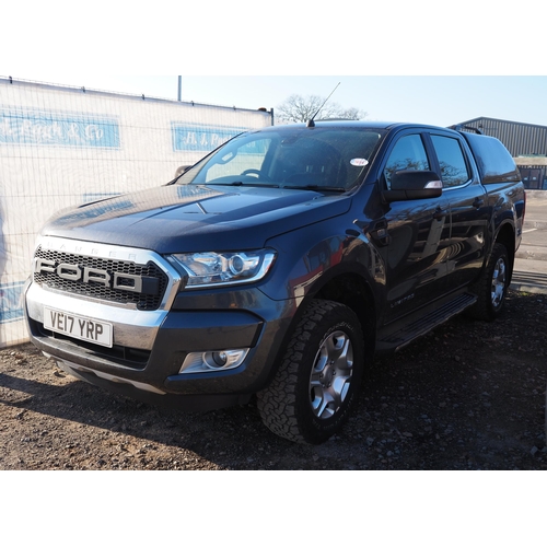 1404 - Ford Ranger Limited 4X4 TDCi Auto, 2017. 2198cc. Runs and drives. Leather, heated seats, sat. nav. 5... 