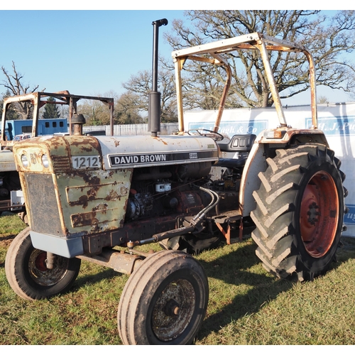 1429 - David Brown 1212 tractor. S/n 122-1-1-1001-889. Reg. OOU 588M. V5 in office