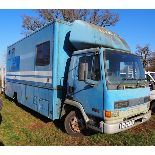 1514 - Leyland DAF Horse lorry 7.5 ton. Reg. T965 FTD. Driven into place. Part V5C, other paperwork and key... 