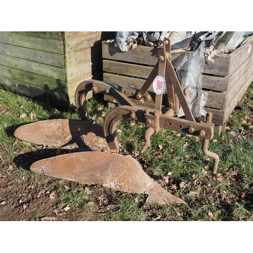 1692 - Ferguson 2 furrow plough, badged