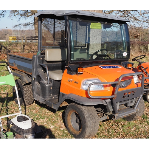 1702 - Kubota RTV 900 4x4 utility buggy. Runs and drives, showing 2651 hours. Keys in office