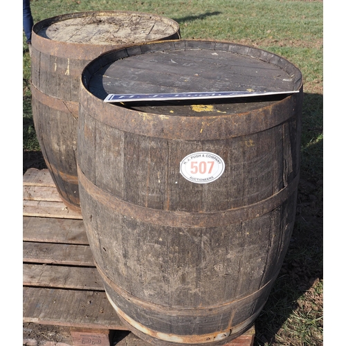 507 - Wooden cider barrels - 2