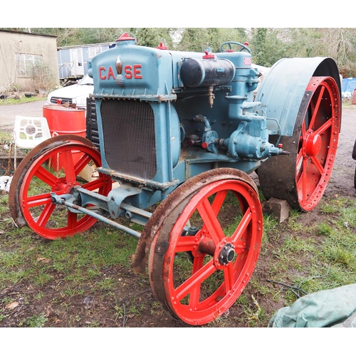 111 - Case 18-32 Crossmotor tractor with spade lugs. Has had recent professional repair to cylinder block.... 