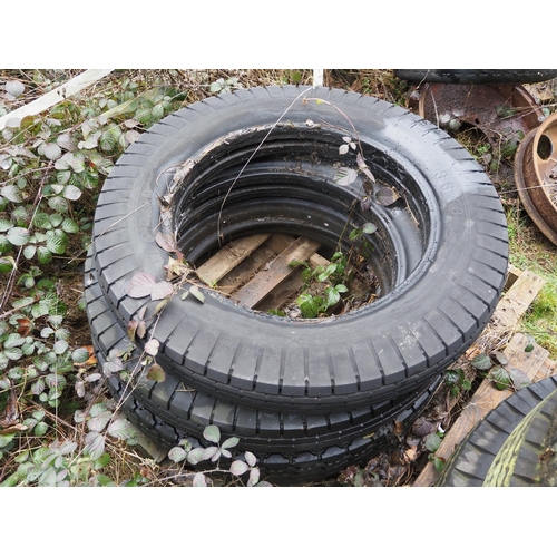 401 - 6 - 40/8 Tyres some with wheels