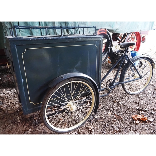 60 - Vintage 3 wheel ice cream tricycle