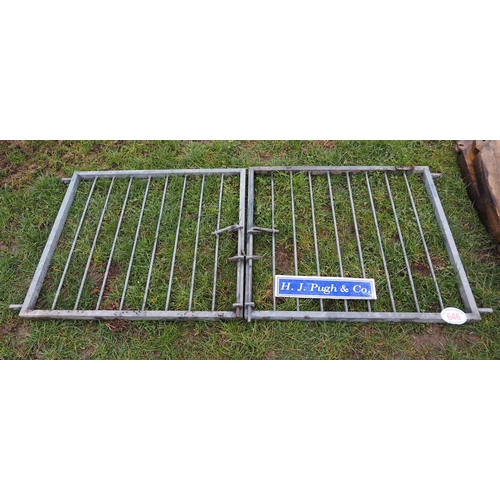 646 - Pair of metal gates 7 x 3ft