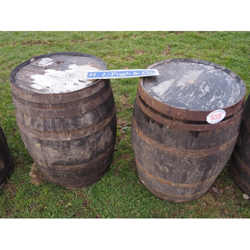 659 - Wooden cider barrels - 2