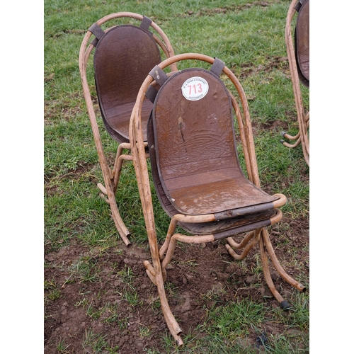 713 - Vintage stackable chairs - 4