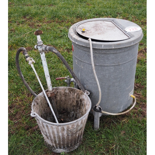 728 - Water heater and galvanised bucket