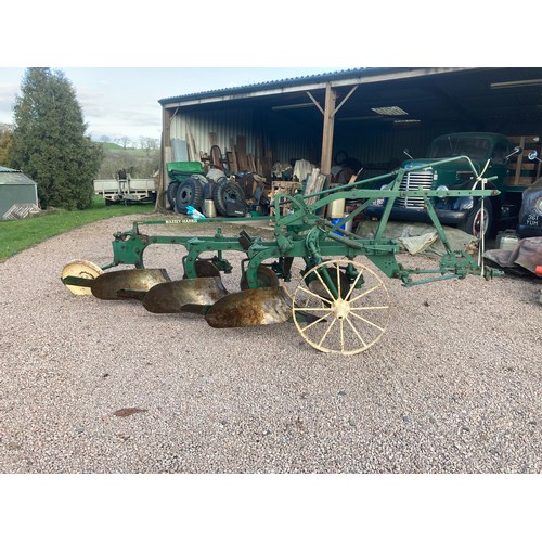 851 - Massey Harris No.26 3 furrow trailed plough