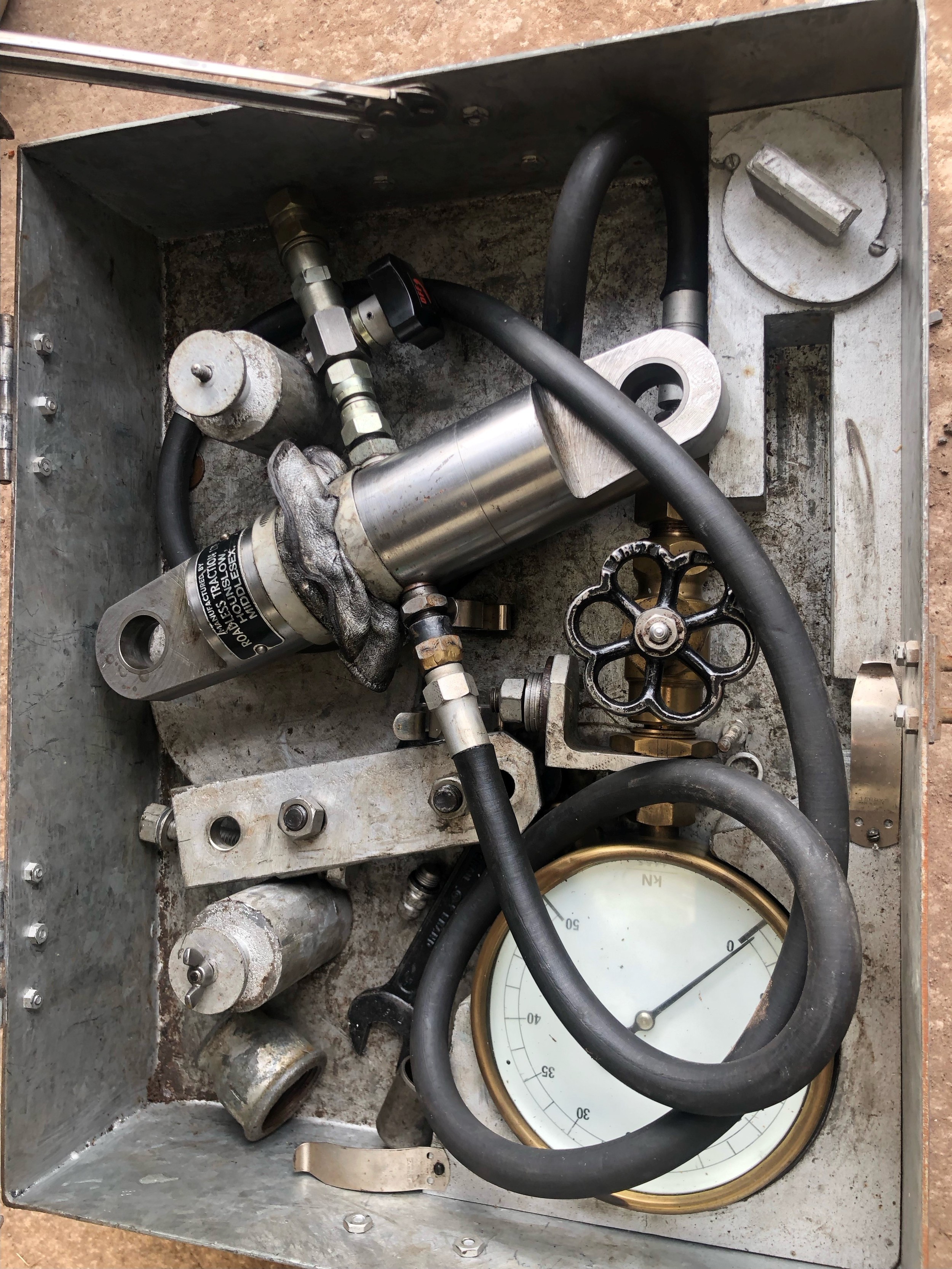 Roadless traction drawbar horsepower tester, complete in original case