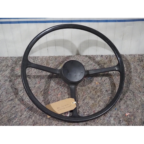 127 - Land Rover Series 3 steering wheel with insert cap