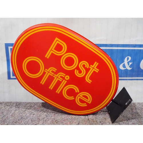 144 - Plastic post mounted double sided sign - Royal mail 19x28