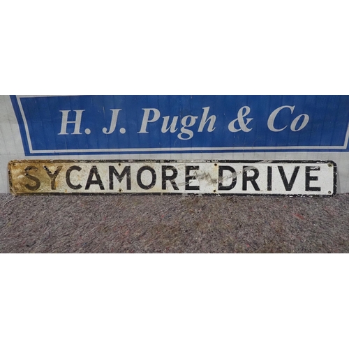 147 - Aluminium sign - Sycamore drive 6x53.5