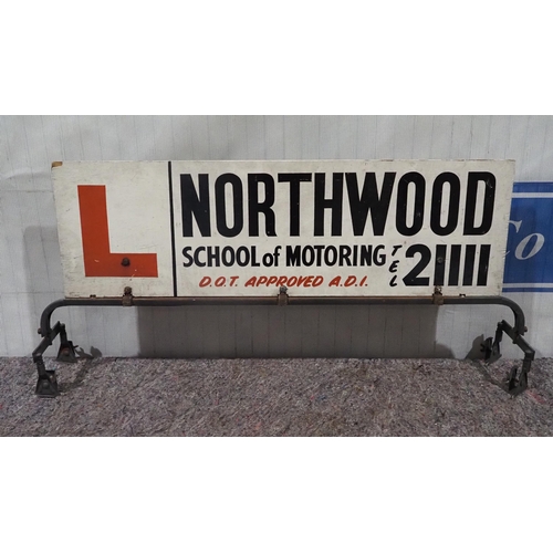 148 - Double sided sign - Northwood School Of Motoring 12x39