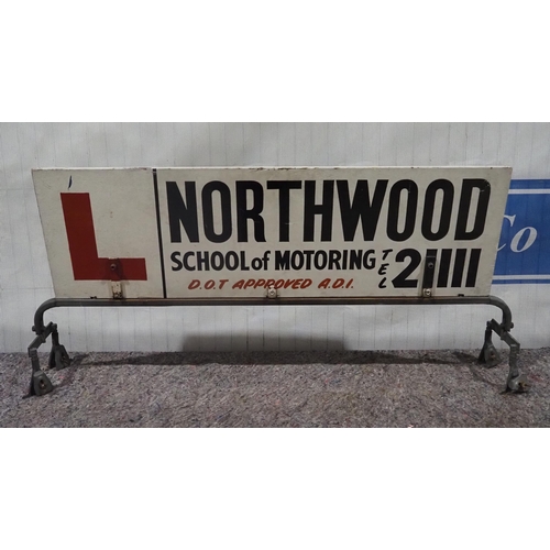 148 - Double sided sign - Northwood School Of Motoring 12x39