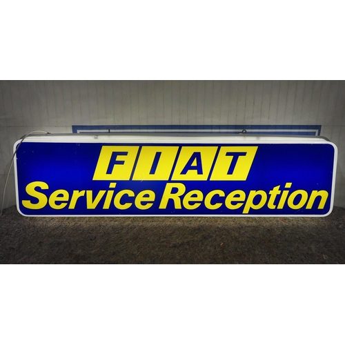 150 - Double sided illuminated sign - Fiat Service Reception 17x62