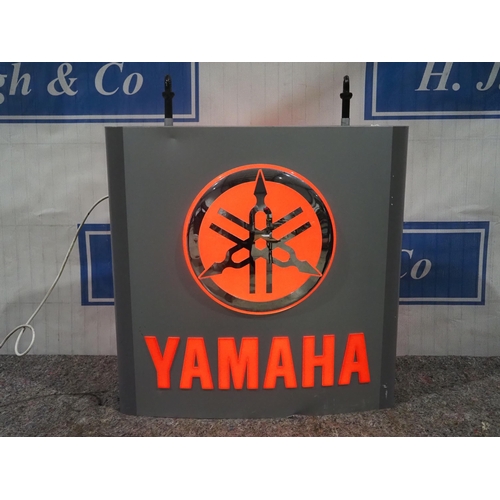 151 - Double sided illuminated sign - Yamaha 29.5x29.5