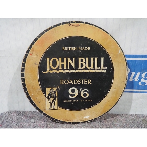 155 - Cardboard sign - John Bull Tyres 27