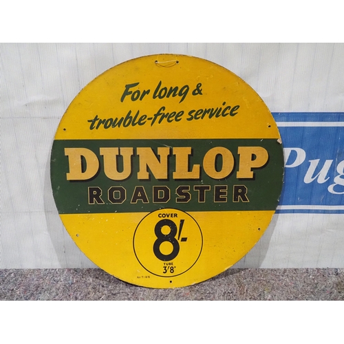 156 - Cardboard sign - Dunlop Roadster 24