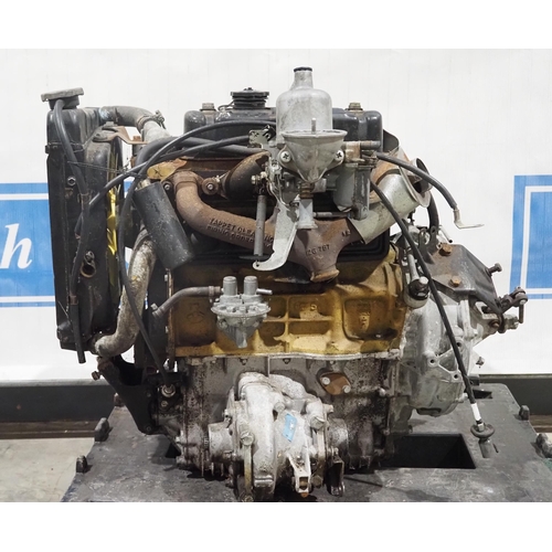 183 - Mini 1025cc engine with gearbox, no. 99HB81P 138081