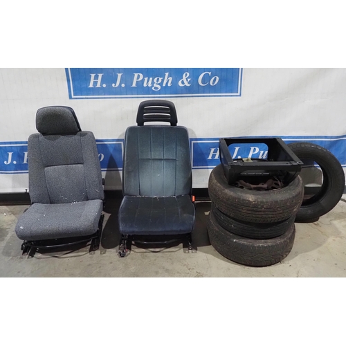 204 - 2 - Volvo 740 seats, 3 Volvo wheels/tyres and VW T4 drivers seat base