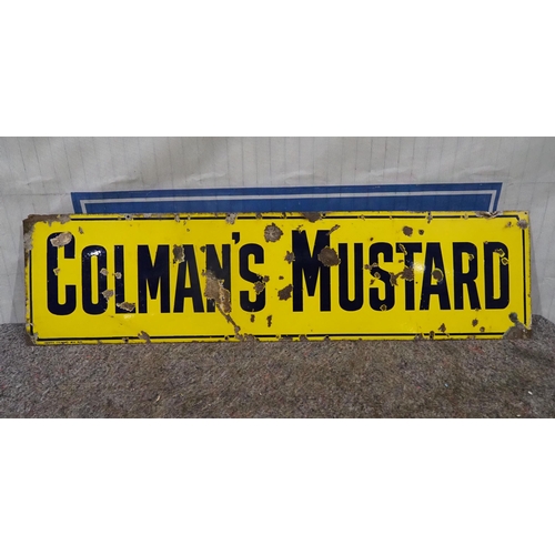 234 - Enamel sign - Colman's Mustard 16 1/2 x 62