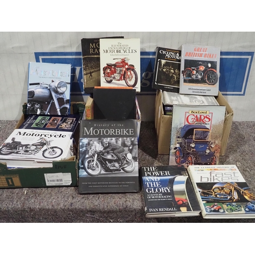 66 - Large quantity of motorcycle hardback books to include 