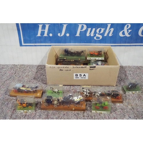 68 - Carriage and horse models boxed