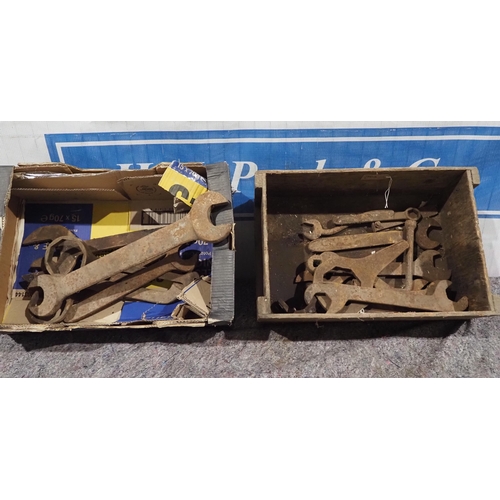 91 - 2 Boxes of Large spanners